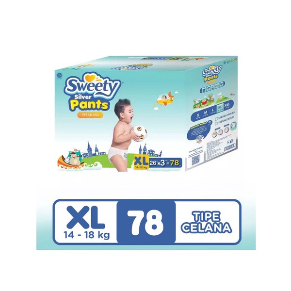 Sweety Pants Silver ePack XL 26 Indonesia Distribution Hub