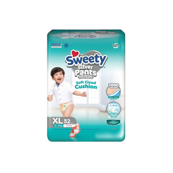 Sweety Silver Pants XL isi 32s Indonesia Distribution Hub