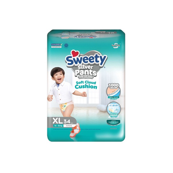 Sweety Silver Pants XL isi 34s Indonesia Distribution Hub