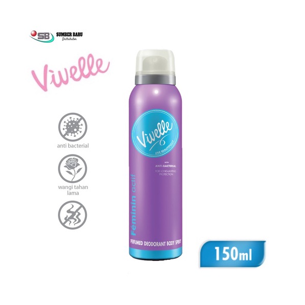 Vivelle Body Spray Can 150ml Violet Indonesia Distribution Hub